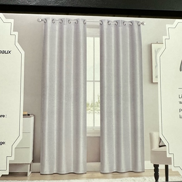 Hope Collection set of 2 extra long window panels - Picture 1 of 9